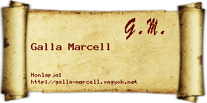 Galla Marcell névjegykártya